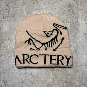 Arc'teryx Tan Beanie with Black Logo